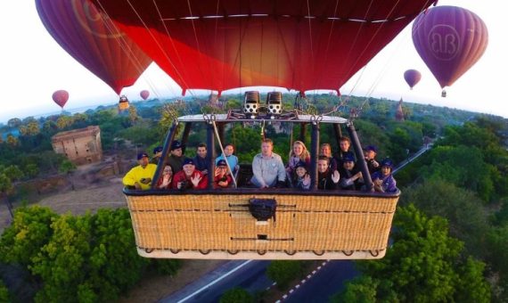 Balloons Over Bagan & Inle (Red) 2